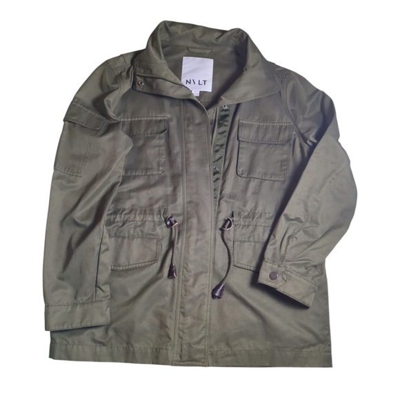 NVLT Cinch Waist Field Jacket in Olive Khaki SIZE Small - Picture 5 of 6